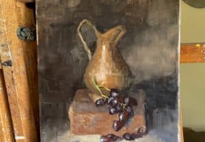 Jessica Henry Gray still life demo painting