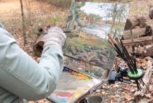 Jessica Henry Gray plein air demonstration painting